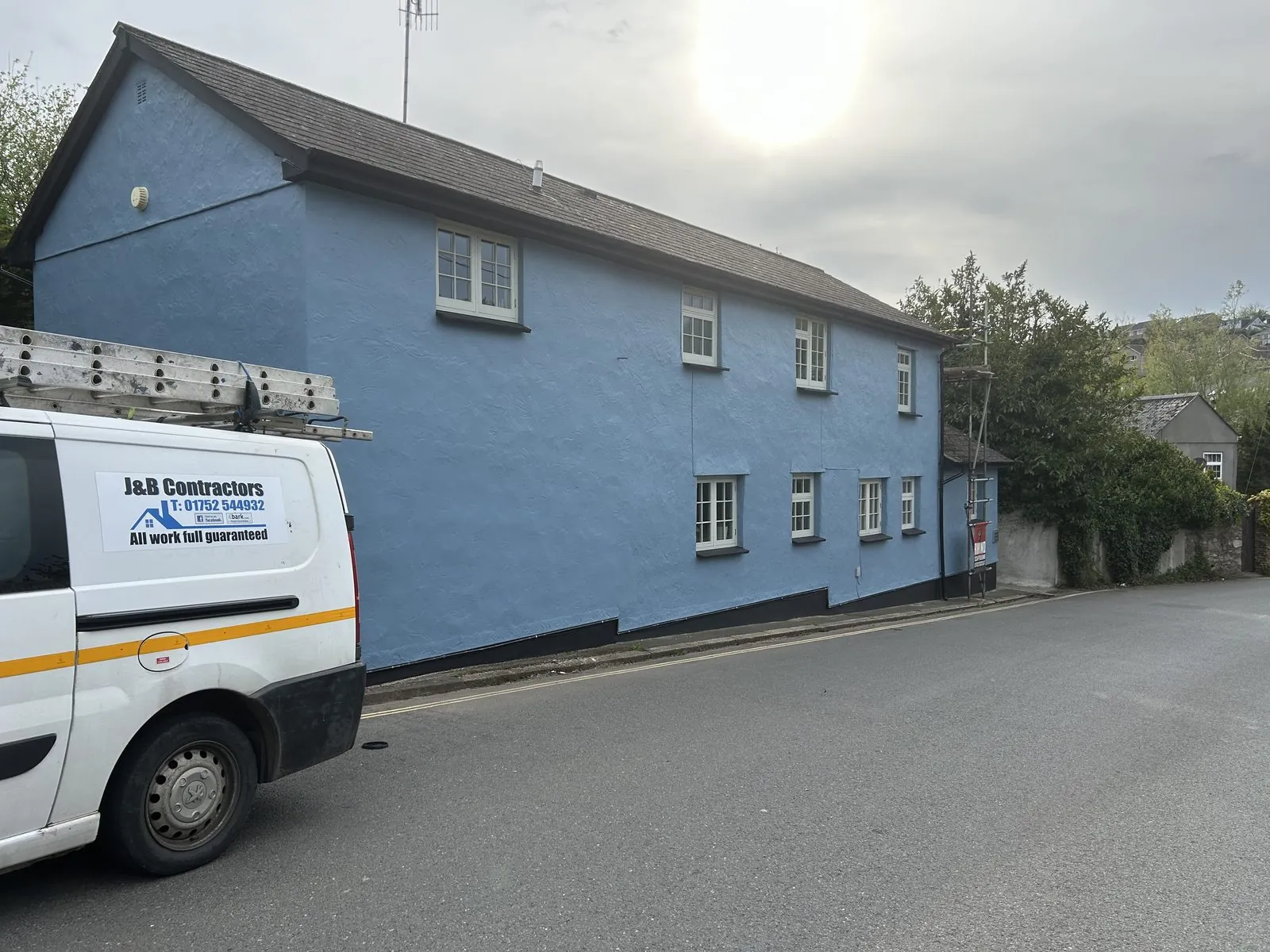 Exterior painting of a detached house in Liskeard