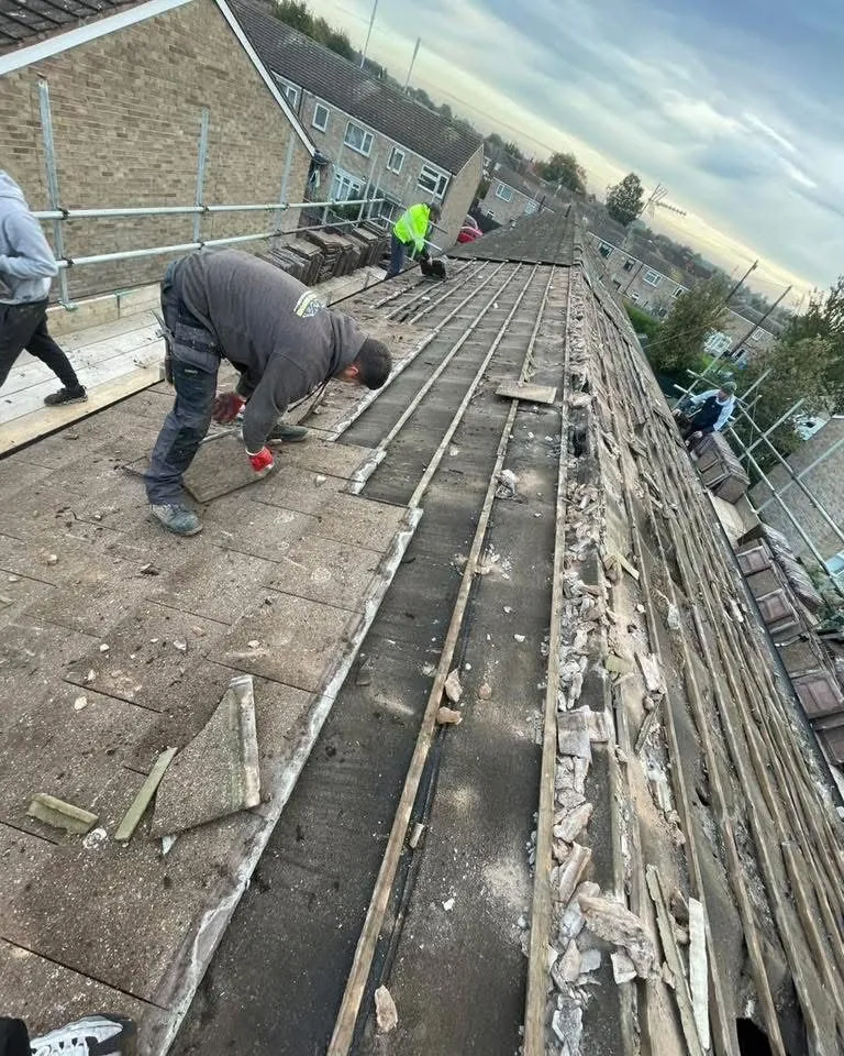 Roof strip and re-felt in progress in Liskeard